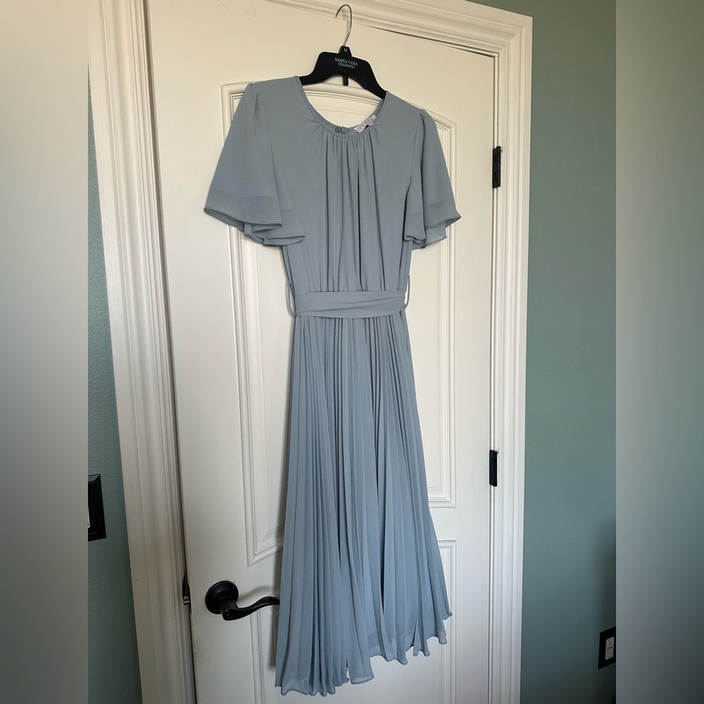 Beautiful dusty blue midi dress